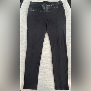 bebe Leggings with Faux Leather Waist Band